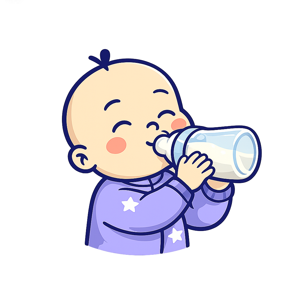 Baby feeding with bottle